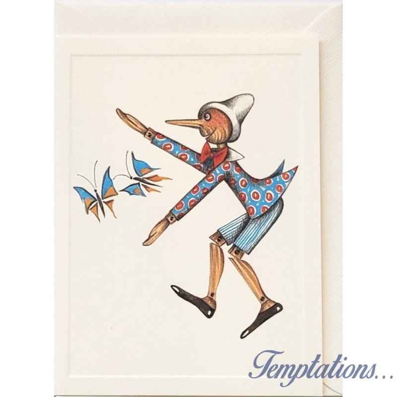 Mini Carte Rossi " Pinocchio et papillons"