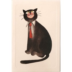Mini Carte Rossi "Le chat cravaté"