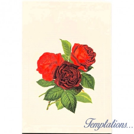 Carte Rossi "Roses pourpres et rouges"