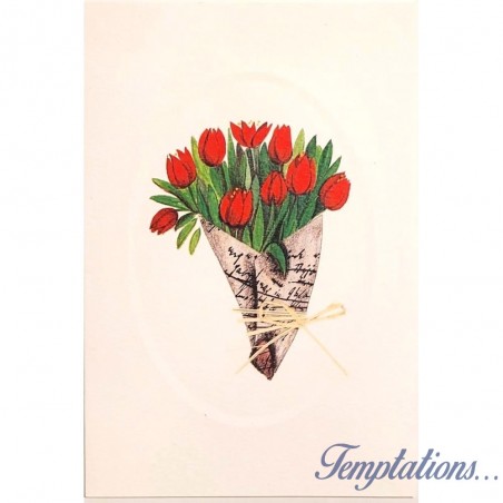 Carte Rossi "Bouquet de tulipes rouges 2"