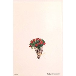 Carte Rossi "Bouquet de tulipes rouges 2"