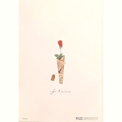 Carte Rossi "Une Roses  "Je t'aime"N°1