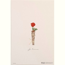 Carte Rossi "Une Roses  "Je t'aime"N°2
