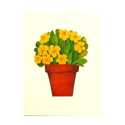 Mini Carte Rossi "Pot de fleurs jaunes"