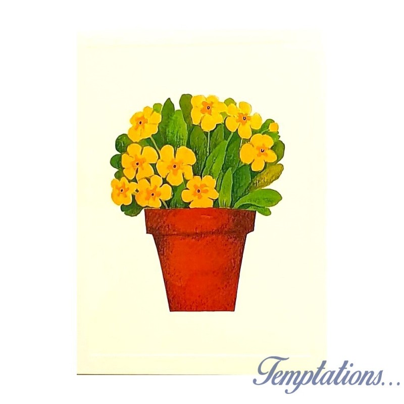 Mini Carte Rossi "Pot de fleurs jaunes"