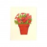 Mini Carte Rossi "Pot de fleurs roses"