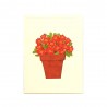 Mini Carte Rossi "Pot de fleurs rouges"