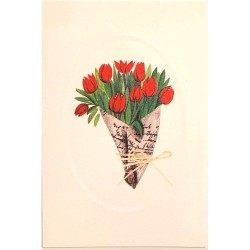 Mini Carte Rossi "Bouquet de tulipes rouges"2