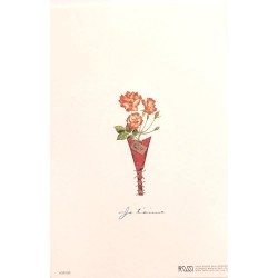 Mini Carte Rossi "Roses sauvages" Je t'aime"
