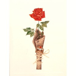 Mini Carte Rossi "Rose" Je t'aime"n°3