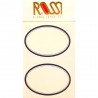 Étiquettes autoadhésives ROSSI Ovales avec liseré bleu