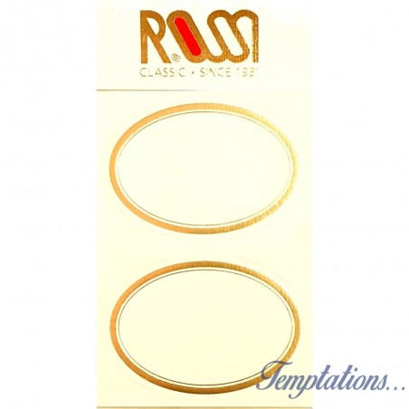Étiquettes autoadhésives ROSSI Ovales avec liseré or