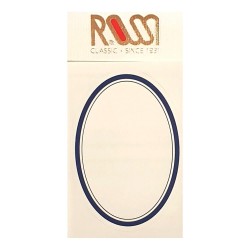 Étiquettes autoadhésives ROSSI Ovales avec liseré bleu GM