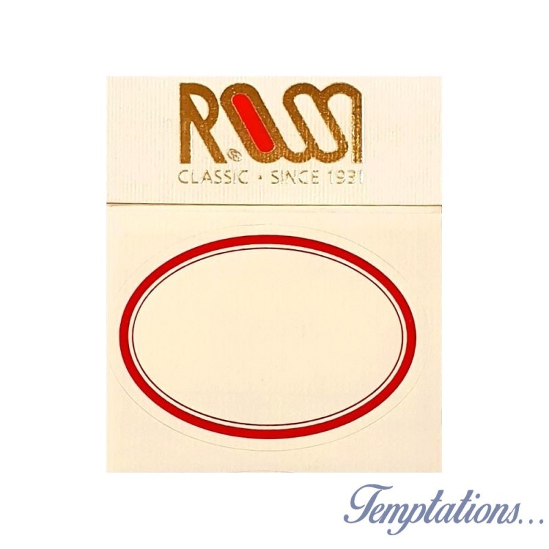 Étiquettes autoadhésives ROSSI Ovales avec liseré rouge GM