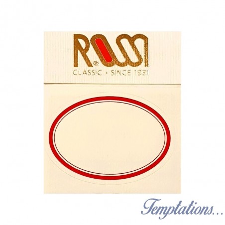 Étiquettes autoadhésives ROSSI Ovales avec liseré rouge GM