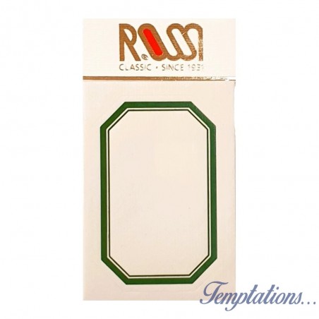 Étiquettes autoadhésives ROSSI Octogonales avec liseré vert GM