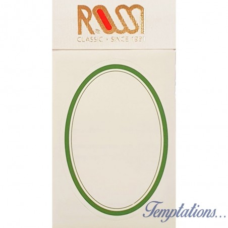 Étiquettes autoadhésives ROSSI Ovales avec liseré vert GM