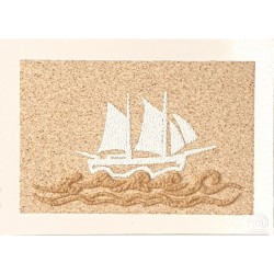 Carte postale en sable «...