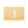 Carte postale en sable "Hippocampe blanc " Marie Claire Blasquiz
