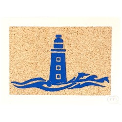 Carte postale en sable "Le phare bleu " Marie Claire Blasquiz