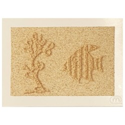 Carte postale en sable...