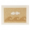 Carte postale en sable "Poissons blancs" Marie Claire Blasquiz