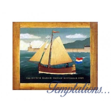 Image bateau "The Dutch Barge 'Frisian' Rotterdam 1889 " M.Wiscombe