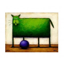 Image " Green cat with ball" Patrick Kessler