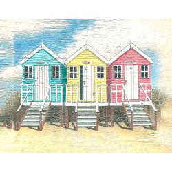 Carte postale "Beach Huts"...