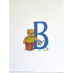 Image Lettre "B" avec ourson
