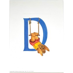 Image Lettre "D" avec ourson