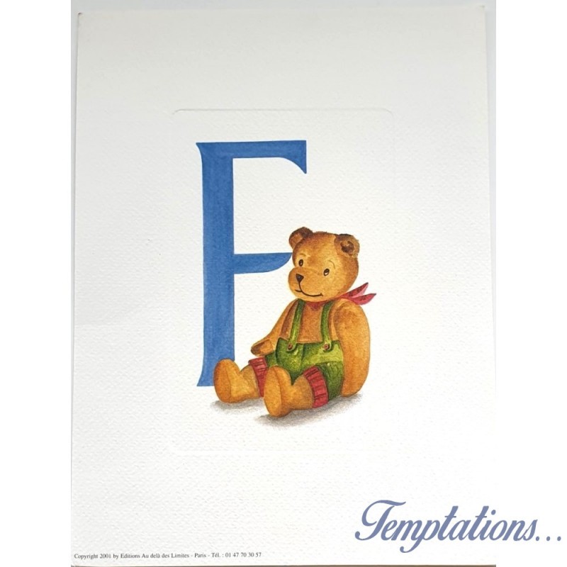 Image Lettre "F" avec ourson