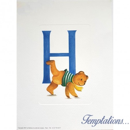 Image Lettre "H" avec ourson