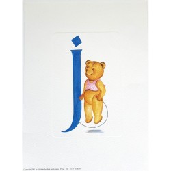 Image Lettre "J" avec ourson