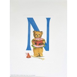 Image Lettre "N" avec ourson