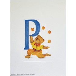 Image Lettre "P" avec ourson