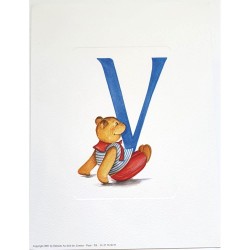 Image Lettre "V" avec ourson
