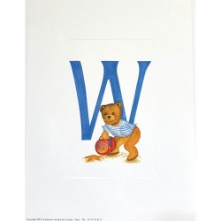Image Lettre "W" avec ourson