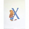 Image Lettre "X" avec ourson