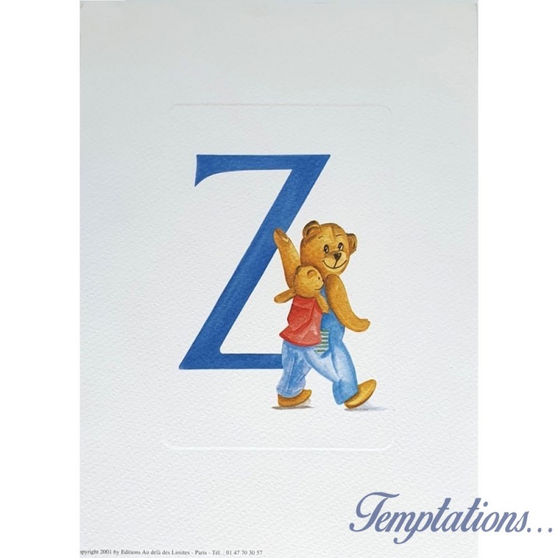 Image Lettre "Z" avec ourson
