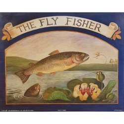 Litho " The fly fisher...