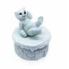 Petite boite ronde avec ours polaire - Dekoratief