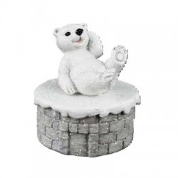 Petite boite ronde avec ours polaire - Dekoratief