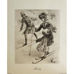 Image vintage " Skiing"