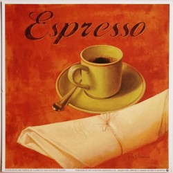 Carte simple " Solo Espresso" Fabrice de Villeneuve