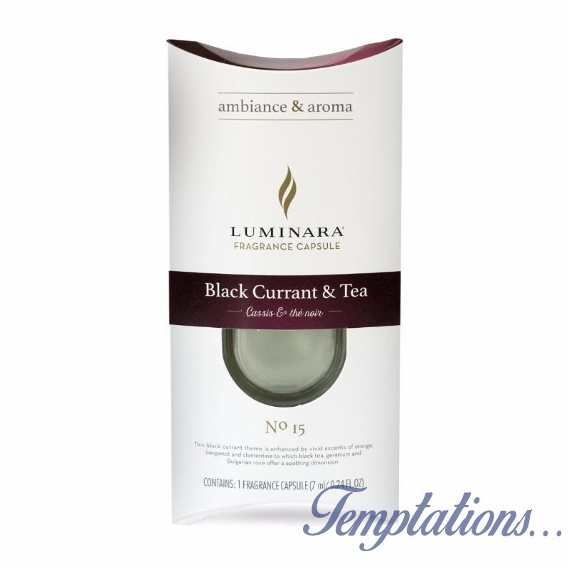 Capsule fragrance Luminara Cassis et thé noir