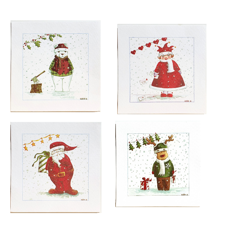 Lot De 4 Cartes De Vœux Noël Oursons Marks & Spencer Avec Enveloppes - Neuf
