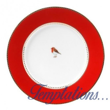 Assiette à pain (17cm)Love Birds rouge medaillon-Pip Studio