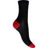 Chaussettes en soie noir-rouge Berthe aux grands pieds
