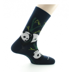 Chaussettes Panda marine Dagobert à l’envers